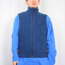 画像2: Patagonia フリースベスト NAVY M (2)