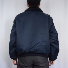 画像3: 80's WEAR-GUARD USA製 "B-15 TYPE" ボアライナー フライトジャケット NAVY L (3)