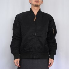 画像2: 民間品 ALPHA INDUSTRIES "MA-1 TYPE" フライトジャケット BLACK XL (2)