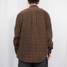 画像3: 90's J.CREW チェック柄 コーデュロイシャツ L (3)