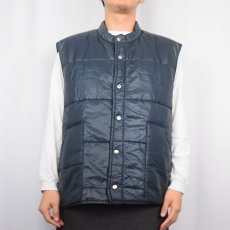 画像2: 80's RED KAP USA製 中綿入り リップストップ ナイロンベスト NAVY L (2)