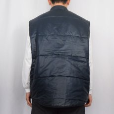 画像3: 80's RED KAP USA製 中綿入り リップストップ ナイロンベスト NAVY L (3)