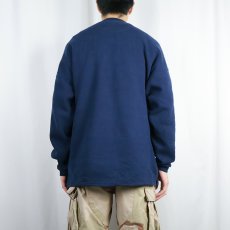 画像3: 90's〜 RUSSELL ATHLETIC USA製 ヘンリーネックスウェット NAVY L (3)