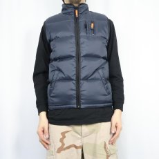 画像2: GAP リップストップ  ダウンベスト NAVY XXL (2)