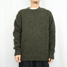 画像2: ORVIS カラーネップ混 ウールニットセーター L (2)