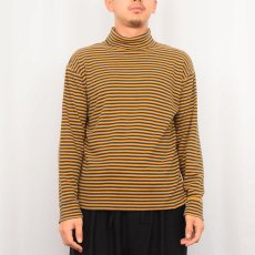 画像2: GAP ボーダー柄 タートルネックロンT XL (2)