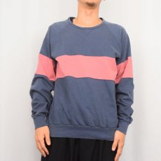 画像2: 90's J.CREW 前V 切り替えデザイン ラグランロンT (2)