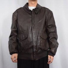 画像2: 80's COOPER USA製 "A-2 TYPE" レザーフライトジャケット SIZE48L (2)