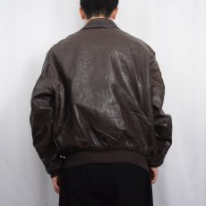 画像3: 80's COOPER USA製 "A-2 TYPE" レザーフライトジャケット SIZE48L (3)