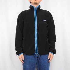 画像2: 80's Patagonia USA製 フリースジップジャケット BLACK L (2)