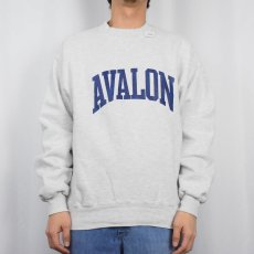 画像2: 90's RUSSELL ATHLETIC USA製 REVERSE WEAVE TYPE "AVALON" 前V プリントスウェット M (2)