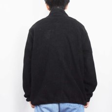 画像3: 90's L.L.Bean ロゴワッペン付き ハーフスナップフリースジャケット BLACK XL (3)