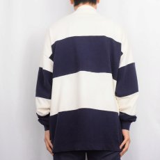 画像3: 90's GAP ボーダー柄切り替え モックネックロンT L (3)