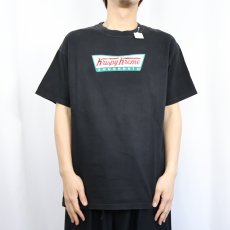 画像2: Krispy Kreme Doughnuts ドーナツショップ ロゴプリントTシャツ BLACK L (2)