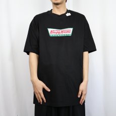 画像2: Krispy Kreme Doughnuts ドーナツショップ ロゴプリントTシャツ タグ付き未使用 BLACK XL (2)