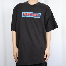 画像3: 90's NIKE 銀タグ USA製 "GET UP." プリントTシャツ BLACK XXL (3)