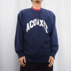 画像2: 90's Lee USA製 REVERSE WEAVE TYPE "ACOAXET" プリントスウェット NAVY M (2)