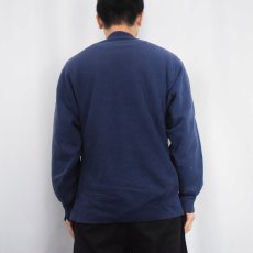 画像3: 90's Lee USA製 REVERSE WEAVE TYPE "ACOAXET" プリントスウェット NAVY M (3)