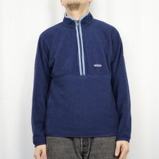 画像2: 2000's Patagonia ハーフジップフリースジャケット NAVY M (2)