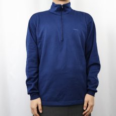 画像2: 90's patagonia USA製 "capilene" ハーフジップ 裏フリース ハーフジッププルオーバー NAVY L (2)