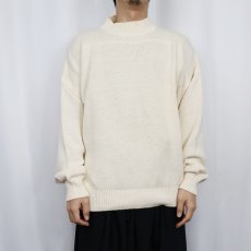 画像2: 90's GAP UNITED KINGDOM製 モックネック コットンニットセーター L (2)