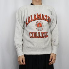 画像2: 90's Champion REVRESE WEAVE USA製 "KALAMAZOO COLLEGE" プリントスウェットS (2)