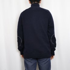 画像3: BRICE デザインニットカーディガン NAVY L (3)