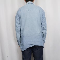 画像3: 50〜60's U.S.NAVY ステンシル入り シャンブレーシャツ SIZE14 1/2 (3)