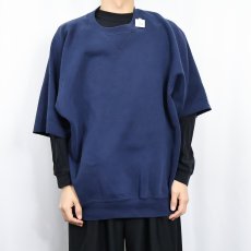 画像2: RUSSELL ATHLETIC 前V 無地 半袖スウェット NAVY (2)