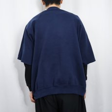 画像3: RUSSELL ATHLETIC 前V 無地 半袖スウェット NAVY (3)