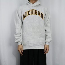 画像2: 90's〜 RUSSELL ATHLETIC USA製 "MICHIGAN" プリントスウェットフーディ XL (2)