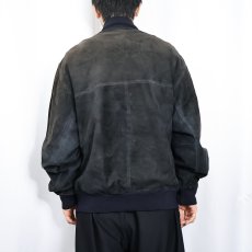 画像3: 90's〜 EURO SKINNI ITALY製 スエードレザージャケット BLACK SIZE56 (3)