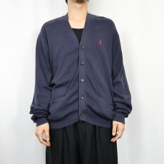 画像2: POLO Ralph Lauren ピマコットン ニットカーディガン NAVY XL (2)