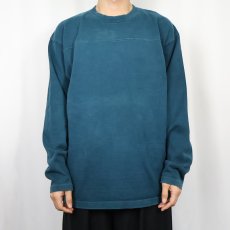 画像2: 90's COLUMBIA KNIT USA製 無地 フットボールロンT M (2)