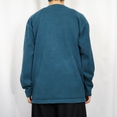 画像3: 90's COLUMBIA KNIT USA製 無地 フットボールロンT M (3)