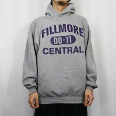 画像2: 90's〜 RUSSELL ATHLETIC USA製 "FILLMORE CENTRAL" プリントスウェットフーディ XL (2)