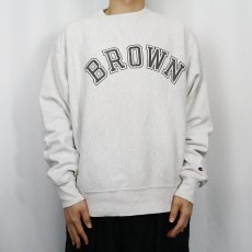 画像2: 2000's Champion REVERSE WEAVE "BROWN" プリントスウェット M (2)