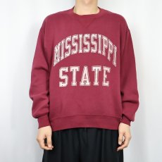 画像2: 90's〜 RUSSELL ATHLETIC USA製 "MISSISSIPPI STATE" 前V プリントスウェット L (2)