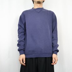 画像2: 80's RUSSELL ATHLETIC USA製 前V スウェット NAVY M (2)