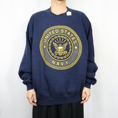 画像3: 90's SOFFE USA製 "U.S.NAVY" リフレクタープリントスウェット 2XL (3)