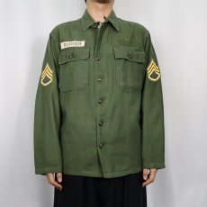 画像2: 60's U.S.ARMY ユーティリティシャツ 1st (2)