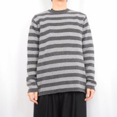 画像2: 2012AW patagonia ボーダー柄 ウールニットセーター M (2)