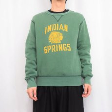 画像2: POLO Ralph Lauren "INDIAN SPRINGS" 前V インディアンヘッド プリントスウェット M (2)