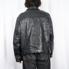 画像3: GUESS レザージャケット BLACK M (3)