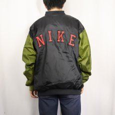 画像4: 90's NIKE 銀タグ 切り替えデザイン ナイロンジャケット BLACK L (4)