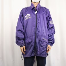 画像3: 90's UMBRO ロゴプリント ナイロンジャケット S (3)