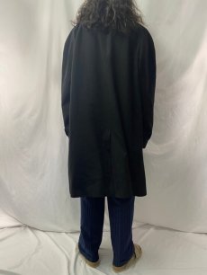 画像4: 80's Burberrys ENGLAND製 "BRELLA" ウールギャバ ステンカラーコート BLACK  (4)