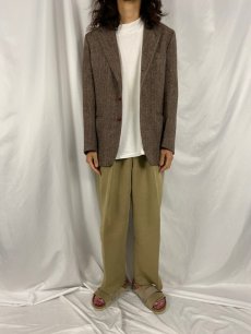 画像2: 90's〜 ORVIS ENGLAND製 "HARRIS TWEED" へリンボーン テーラードジャケット 38R (2)