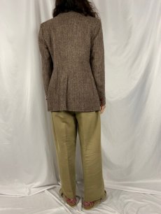 画像4: 90's〜 ORVIS ENGLAND製 "HARRIS TWEED" へリンボーン テーラードジャケット 38R (4)