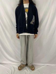 画像2: 90's USMA West Point レタードカーディガン ブラック SIZE46 (2)